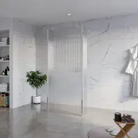 FortiFura Galeria Vrijstaande Inloopdouche - 90x200cm - Helder geribbeld - antikalk - 8mm veiligheidsglas - 2 zijwanden 40cm - wandsteunen en hoekprofielen - Chroom SW927766 2x/SW797951/SW797948