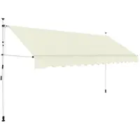 vidaXL Luifel handmatig uittrekbaar 350 cm crème