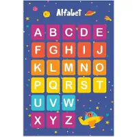 PosterMonkey Poster 20x30 cm - Alfabet - Educatief - Letters leren voor kinderen - Ruimte - Posters - Kamer decoratie accessoires - Wanddecoratie kinderkamer - Muurdecoratie babykamer