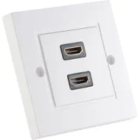 S-Impuls HDMI inbouw wandcontactdoos met 2 aansluitingen - versie 1.3 (Full HD 1080p)