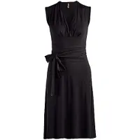 Conquista Mouwloze Empire Line-jurk in Zwart