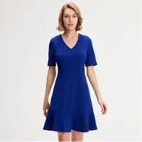 Smart & Joy Minimalistische trapeze jerseyjurk