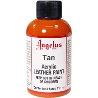Angelus Leather Acrylic Paint - textielverf voor leren stoffen - acrylbasis - Tan - 118ml