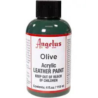 Angelus Leather Acrylic Paint - textielverf voor leren stoffen - acrylbasis - Olive - 118ml