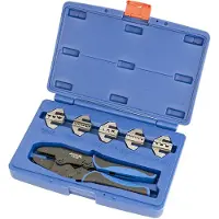ASTA/SATRA Kabelschoentang set - 5 adapters - Krimptang - AMP tang - ASTA