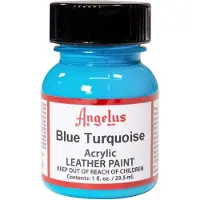Angelus Leather Acrylic Paint - textielverf voor leren stoffen - acrylbasis - Blue Turquoise - 29,5ml