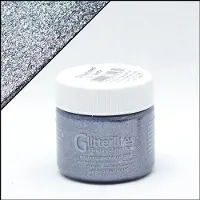 Angelus Glitterlites - Metaal kleurig - 29,5 ml Glitter verf voor o.a. leer (Gunmetal)