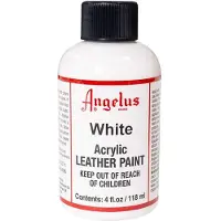 Angelus Leather Acrylic Paint - textielverf voor leren stoffen - acrylbasis - White - 118ml