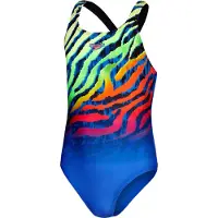 Speedo Meisjes, Badpakken, Digitale plaatsingsmedaillewinnaar, Blauw, (116)