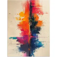 PosterMonkey Poster 60x80 cm - Modern - Verf - Kunst - Kleurrijk - Posters - Kamer decoratie - Wanddecoratie woonkamer - Muurdecoratie slaapkamer
