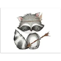 PosterMonkey Poster 40x30 cm - Wasbeer - Dier - Bosdieren - Posters - Kamer decoratie accessoires - Wanddecoratie kinderkamer - Muurdecoratie babykamer