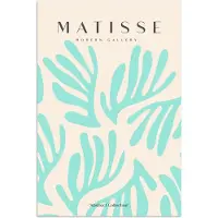 PosterMonkey Poster 20x30 cm - Matisse - Bladeren - Blauw - Abstracte kunst - Posters - Kamer decoratie - Wanddecoratie woonkamer - Muurdecoratie slaapkamer