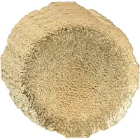 Christmas Decoration Diner/kerstdiner onderborden - 4x st - goud- kunststof - D33 cm -rond