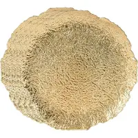 Christmas Decoration Diner/kerstdiner onderborden - 6x st - goud- kunststof - D33 cm -rond