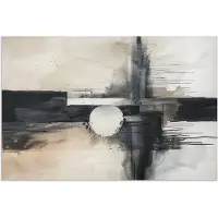 PosterMonkey Poster 90x60 cm - Abstract - Zwart wit - Verf - Modern - Posters - Kamer decoratie - Wanddecoratie woonkamer - Muurdecoratie slaapkamer