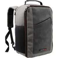 Cabin max CabinMax Manhatten – Handbagage 20L Ryanair – Rugzak – Schooltas - 40x20x25 cm – Compact Reistas – Lichtgewicht – Grijs/Rood