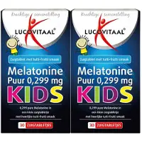 Lucovitaal 2x Melatonine Puur Kids 30 zuigtabletten