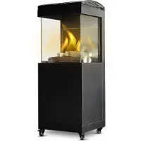 Outr Tuinhaard - Terrasverwarmer - Zwart - Keramische houtblokken - 8,5 kW - 134,5 x 50 x 50 cm