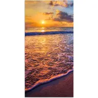 PosterMonkey Poster 80x160 cm - Zee - Strand - Zonsondergang - Wolken - Horizon - Posters - Kamer decoratie - Wanddecoratie woonkamer - Muurdecoratie slaapkamer