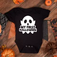 Larkwood My first Halloween - Rompertje - Baby Romper zwart - - Maat 3-6 maanden