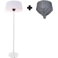 Sunred – COMBIDEAL - Heater & Hoes - Artix - Bright lijn - Wit - Staand model - Terrasverwarmer -