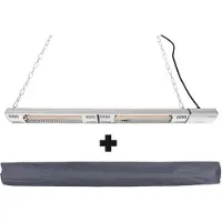 Sunred - COMBIDEAL - Heater & Hoes - Ultra lijn - Zilver – Hangend/Wand model - Terrasverwarmer –