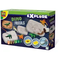 SES Creative - Explore - Dino Fossielen - Maak zelf Fossielen in Gips - Inclusief Dino Figuren, Verf, Gips en Klei - Dinosaurus Speelgoed – Experimenteerdozen