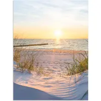 PosterMonkey Poster 30x40 cm - Strand - Zon - Duin - Gras - Zand - Horizon - Posters - Kamer decoratie - Wanddecoratie woonkamer - Muurdecoratie slaapkamer