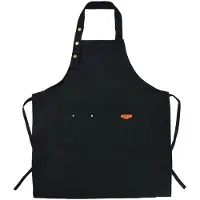 Clayre & Eef Keukenschort 75x65 cm Zwart Polyester Zwart