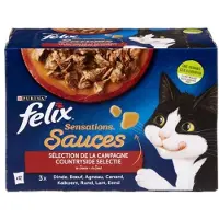 Felix 2x Sensations Sauces - Kattenvoer Natvoer - Countryside Selectie in Saus - 12x 85 g
