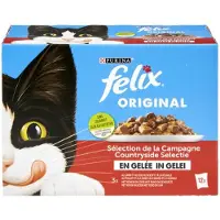 Felix 3x Original in Gelei - Kattenvoer Natvoer - Countryside Selectie 12x 85 g