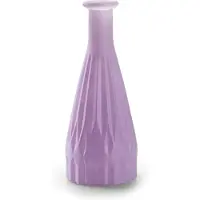Jodeco Bloemenvaas Patty - mat lila - glas - D8,5 x H21 cm - fles vaas