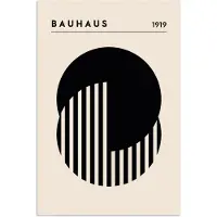 PosterMonkey Poster 120x180 cm - Bauhaus - Retro - Zwart - Wit - Abstract - Posters - Kamer decoratie - Wanddecoratie woonkamer - Muurdecoratie slaapkamer XXL