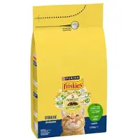 Friskies 2x droogvoer voor katten - zalm, tonijn & groenten - kattenbrokken voor gesteriliseerde katten- 1.5kg