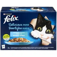Felix 4x DOU's in Gelei - Kattenvoer Natvoer - Vis Selectie - 12 x 85 g