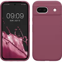 Kwmobile telefoonhoesje geschikt voor Google Pixel 8a - Hoesje met siliconen coating - Smartphone case in orchidee paars