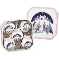 Christmas Kerstballen Multicolour Polyfoam 3 Wijzen 7,5 x 7,5 x 7,5 cm (5 Stuks)