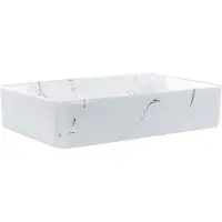 Beliani HOPI - Wastafel - Wit - 51 x 34 cm - Keramiek