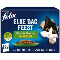 Felix 2x in Gelei - Kattenvoer Natvoer - Groente Selectie - 12 x 85 g