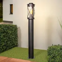 LumenXL RVS landelijke zwarte staande buitenlamp Lucia - 60 cm