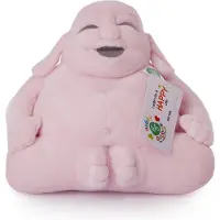 Huggy buddha Junior (pink) - Zachte knuffel – roze - 20 x 20 cm