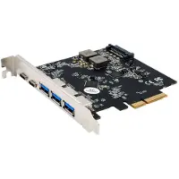 EXSYS EX-12006 5-poorts USB 3.2 Gen2 PCIe kaart 3x USB-A en 2x USB-C