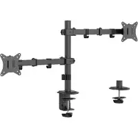 Gembird Monitor beugel bureau - dubbele arm - 2x 17–32 inch - 9 kg