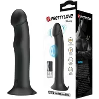 Pretty Love - Murray - Vibrerende Dildo - 19 cm - Zwart - USB Oplaadbaar - Siliconen