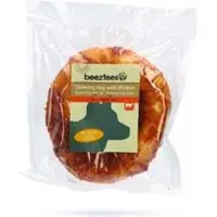 Beeztees kauwring rund met kip 12.5 cm - glutenvrij - geen toegevoegde kleur en smaakstoffen - tandverzorgend .