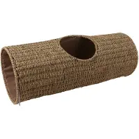 Trixie kattentunnel pluche beige - 22x22x60 cm - Speelgoed kat