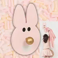 Present Time Kinder kapstok - Happy Rabbit - roze - J.I.P.