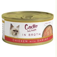 Cadilo Daily Delights - kip met garnalen in bouillon - natvoer kat (70 g) 2 verpakkingen (12 x 70g)