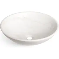 Saniclass Pesca Arino waskom - 42x42x14cm - Rond - Marmer - Wit