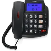 Brondi Bravo 90, Analoog telefoon, Telefoon met kabel, Luidsprekerfunctie, 0 posities, Nummerherkenning, Zwart